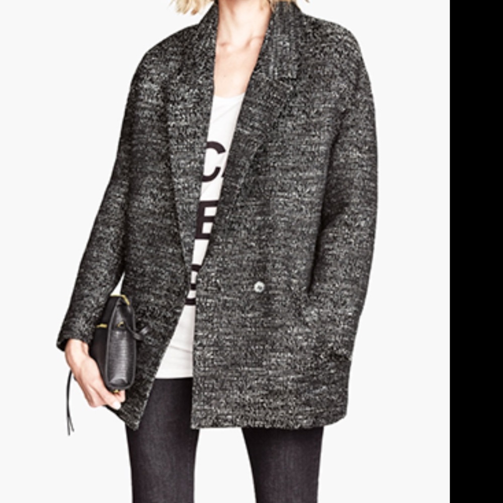 H&M Black and Gray Women's Blazer